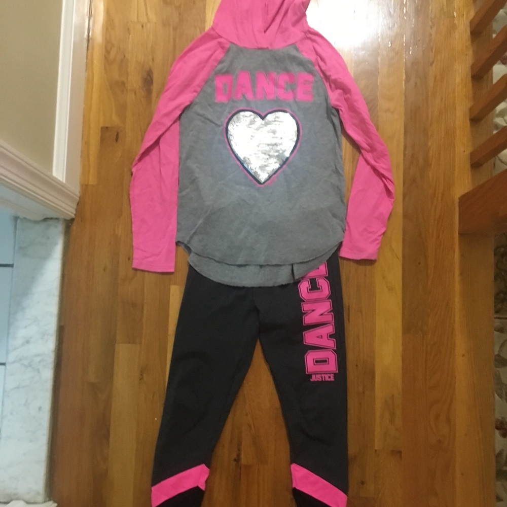 Justice hoodie and matching leggings